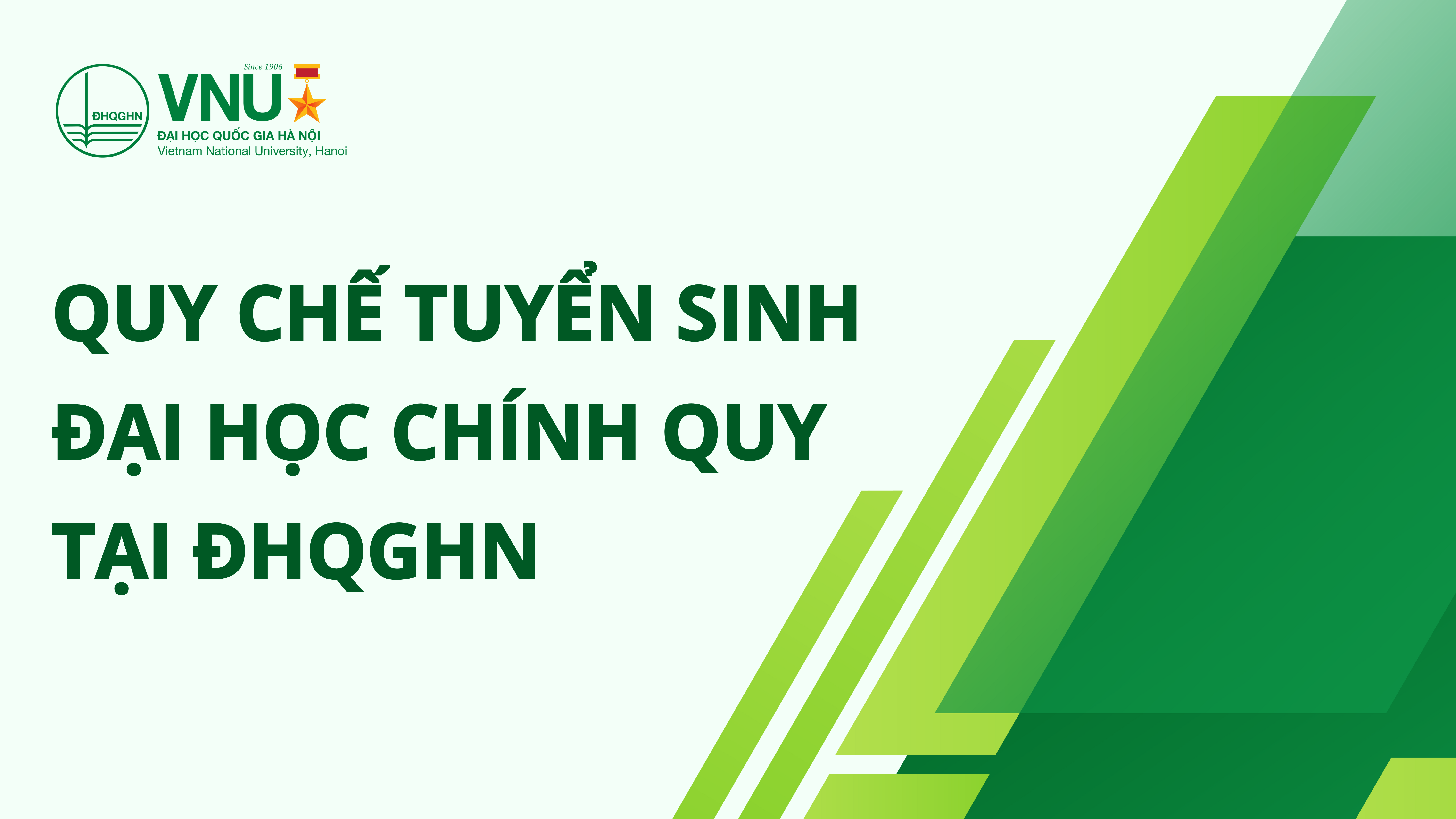 Quy chế tuyển sinh đại học chính quy tại ĐHQGHN