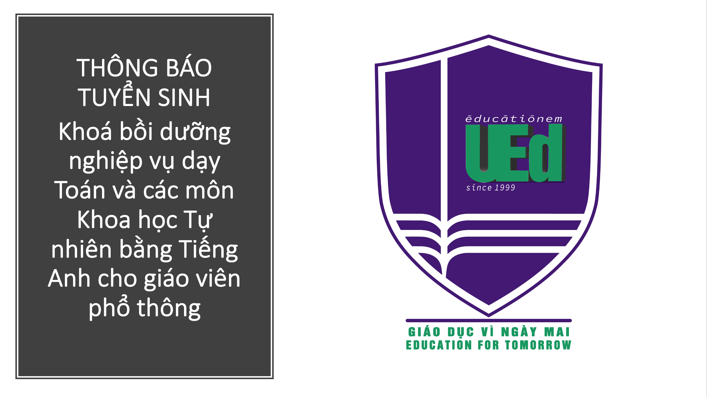 TUYỂN SINH BỒI DƯỠNG NGHIỆP VỤ