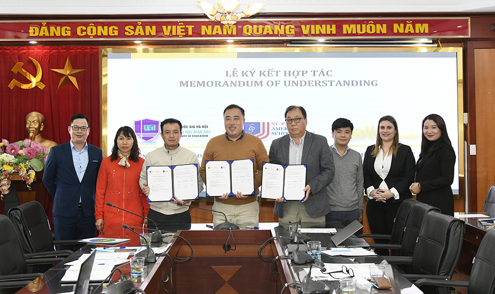 Trường ĐHGD, St. Paul American School HaNoi, Jello Academy kí kết thỏa thuận hợp tác trong các lĩnh vực giáo dục mầm non