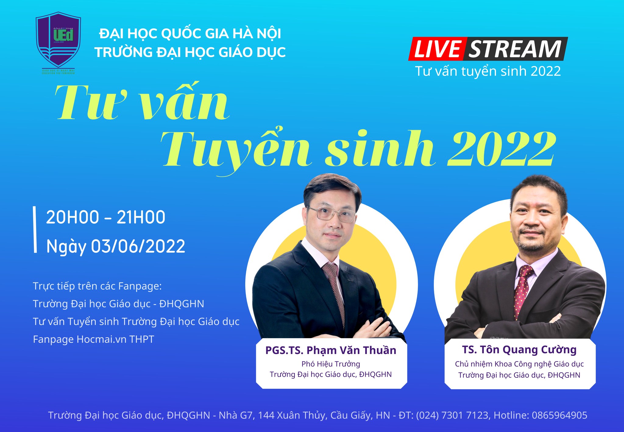 Tư vấn tuyển sinh đại học chính quy năm 2022